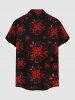 Christmas Holly Fruit Snowflake Print Plus Size Matching Outfit For Couples -  