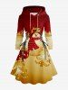 Christmas Tree Snowman Gift Box Print Plus Size Matching Outfit For Couples -  