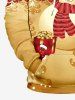 Christmas Tree Snowman Gift Box Print Plus Size Matching Outfit For Couples -  