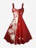 Christmas Snowflake Stars Print Plus Size Matching Outfit For Couples -  