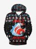 Christmas Tree Snowflake Santa Claus Shark Print Plus Size Matching Outfit For Couples -  