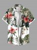 Hibiscus Flower Tropical Leaf Print Plus Size Matching Hawaii Beach Outfit For Couples -  