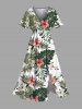 Hibiscus Flower Tropical Leaf Print Plus Size Matching Hawaii Beach Outfit For Couples -  