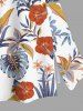 Hibiscus Flowers Tropical Leaf Print Plus Size Matching Hawaii Beach Outfit For Couples -  