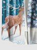 Plus Size Christmas Tree Elk Snowflake Glitter 3D Print Buttons Pocket Shirt For Men -  