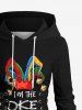 Plus Size Christmas Clown Elf Print Lace Up A Line Hooded Dress -  