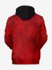 Plus Size Christmas Gingerbread Candy Jacket Pattern Print Pullover Long Sleeves Hoodie For Men -  