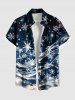 Christmas Snowflake Galaxy Print Plus Size Matching Outfit For Couples -  