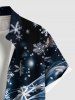 Christmas Snowflake Galaxy Print Plus Size Matching Outfit For Couples -  
