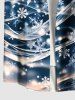 Christmas Snowflake Galaxy Print Plus Size Matching Outfit For Couples -  
