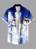 Christmas Tree Snowman Snowflake Stripes Print Plus Size Matching Outfit For Couples -  