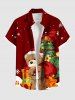 Christmas Tree Snowflake Bear Gift Print Plus Size Matching Outfit For Couples -  