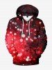 Ombre Christmas Snowflake Print Plus Size Matching Outfit For Couples -  