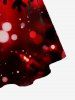 Ombre Christmas Snowflake Print Plus Size Matching Outfit For Couples -  