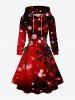 Ombre Christmas Snowflake Print Plus Size Matching Outfit For Couples -  