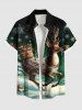 Christmas Tree Elk Snowflake Gift Print Plus Size Matching Outfit For Couples - Vert 