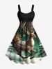 Christmas Tree Elk Snowflake Gift Print Plus Size Matching Outfit For Couples - Vert 