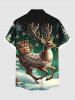 Christmas Tree Elk Snowflake Gift Print Plus Size Matching Outfit For Couples - Vert 