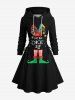 Christmas Clown Elf Print Plus Size Matching Outfit For Couples -  