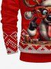 Christmas Elk 3D Knit Print Plus Size Matching Outfit For Couples -  
