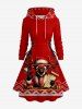 Christmas Elk 3D Knit Print Plus Size Matching Outfit For Couples -  