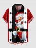 Costume de Noël Père Noël imprimé étoiles, tenue assortie grande taille pour couples - Rouge 