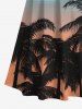 Coconut Tree Ombre Sky Print Plus Size Matching Hawaii Beach Outfit For Couples -  