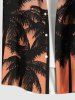 Coconut Tree Ombre Sky Print Plus Size Matching Hawaii Beach Outfit For Couples -  