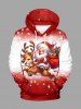 Ensemble assorti grande taille pour couples, motif Père Noël, renne et étoiles - Rouge 