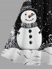 Christmas Snowflake Snowman Tree Print Midi 50's Vintage Dress -  
