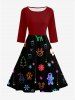 Glitter Christmas Tree Elk Snowflake Gingerbread Print Matching Outfit For Couples -  