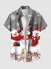 Christmas Snowflake Snowman Rabbit Flower Print Plus Size Matching Outfit For Couples -  