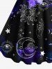 Sun Moon Planet Galaxy Print Plus Size Matching Outfit For Couples -  