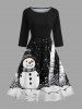 Christmas Snowflake Snowman Tree Print Matching Outfit For Couples -  