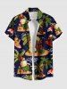 Coconut Tree Snowman Flamingo Sea Waves Print Plus Size Matching Hawaii Beach Outfit For Couples -  