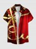 Christmas Ribbon Bowknot Bell Star Snowflake Print Plus Size Matching Outfit For Couples -  