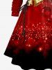 Christmas Ball Bowknot Bell Sparkling Sequin 3D Print Plus Size Matching Outfit For Couples -  