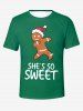 Matching Bowknot Candy Gingerbread Christmas Pajamas for Couples Sleepwear Set -  