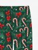 Plus Size Men's Christmas Candy Bowknot Print Pajama Jogger Pants -  