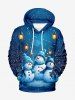 Christmas Snowman Snowflake Print Plus Size Matching Outfit For Couples -  