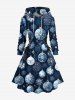 Christmas Ball Snowflake Print Plus Size Matching Outfit For Couples -  