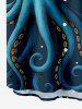 Octopus Hat Leaf Branch Print Plus Size Matching Hawaii Beach Outfit For Couples -  