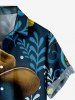 Octopus Hat Leaf Branch Print Plus Size Matching Hawaii Beach Outfit For Couples -  