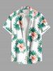 Hibiscus Flowers Tropical Leaf Print Plus Size Matching Hawaii Beach Outfit For Couples -  