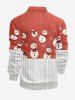 Christmas Snowman Snowflake Cable Knit 3D Print Plus Size Matching Outfit For Couples -  