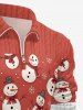 Christmas Snowman Snowflake Cable Knit 3D Print Plus Size Matching Outfit For Couples -  