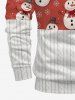 Christmas Snowman Snowflake Cable Knit 3D Print Plus Size Matching Outfit For Couples -  