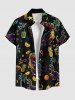 Dinosaur Coconut Tree Pineapple Juice Print Plus Size Matching Hawaii Beach Outfit For Couples -  