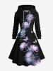 Valentine's Day Rose Flowers Butterfly Print Plus Size Matching Outfit For Couples -  