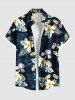 Hibiscus Flowers Tropical Leaf Print Plus Size Matching Hawaii Beach Outfit For Couples -  